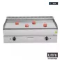 Preview: Gas-Bratplatte 650 Chrom Edelstahl Antihaft Gastronomie