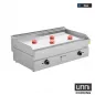 Preview: Gas-Bratplatte 650 Chrom Edelstahl Antihaft Gastronomie