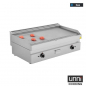 Preview: Gas-Bratplatten UNNI-COOKING 650 Serie Edelstahl 1/3 geriffelt 2/3 glatt