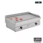 Preview: Gas-Bratplatten 650 Serie Edelstahl 1/3 geriffelt 2/3 glatt