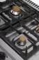 Preview: Gasherd – 44kW, 6 Brenner, Edelstahl, Gusseisenroste