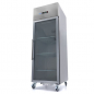 Preview: Gastro Gefrierschrank - 700 l - 3 Einstellbare Regale (2/1 GN) - Rostfreier Stahl - mit Glastür