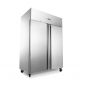 Preview: Gastro Kühlschrank - 800 l - 6 Einstellbare Regale - auf Rädern - Rostfreier Stahl