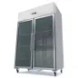 Preview: Gastro Kühlschrank - 1200 l - 6 Einstellbare Regale (2/1 GN) - Rostfreier Stahl - mit Glastür