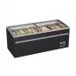 Preview: Gefriertruhe 850L Schwarz – Supermarkt, Glasdeckel, Automatik