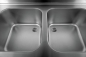 Preview: Spültisch 2 Becken 1800x700x850 mm rechts – Edelstahl Gastronomie