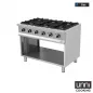 Preview: Gasherd OCK-6 mit 6,5 kW italienischen Brennern, vertikal, Zündflamme