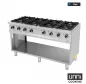 Preview: Gasherd OCK-8 mit 6,5 kW Doppelbrennern und Zündflamme