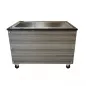Preview: Skyrainbow SNACK-Line Bain-Marie Theke 3× GN 1/1 – Granit Star Galaxy schwarz (ohne Glas), 123×82×85,5 cm