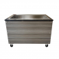 Preview: Skyrainbow SNACK-Line Bain-Marie Theke 4× GN 1/1 – Granit rosa-grau, 153×82×85,5 cm, 400 V