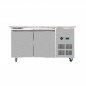 Preview: Skyrainbow SNACK-Line Bain-Marie Theke 4× GN 1/1 – Granit rosa-grau, 153×82×85,5 cm