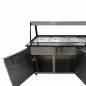 Preview: Skyrainbow SNACK-Line Bain-Marie Theke 4× GN 1/1 – Granit Star Galaxy schwarz, 153×82×85,5 cm, 400 V