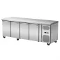 Preview: Umluft Kühlthek 4 Türen ohne Aufkantung - Gastro Kühltisch 2 bis 8°C