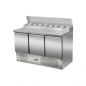 Preview: Saladette/Zubereitungstisch 3 Türen, Unterbaukühlung, 137x70