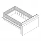 Preview: Erhöhung für 2er Schubladenblock – Edelstahlrahmen für Kühltisch