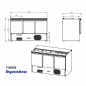 Preview: Saladette 3 Türen, Inhalt 260 L, 137 x 70