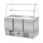 Preview: Skyrainbow Saladette 137×70 – 3 Türen, Glas gerade