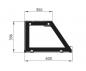Preview: Kalte Theke, 5x GN1/1, Granit rosa-grau, 188x82x85.5 Glasaufbau Klarglas schwarzer Rand, ohne Zwischenablage H=396mm