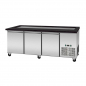 Preview: Kalte Theke, 5x GN1/1, Granit Star Galaxy schwarz, 188x82x85.5 Glasaufbau Klarglas ohne Zwischenablage, H=396mm