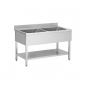 Preview: Spültisch 2 Becken Mitte | 1400 x 700 x 950 mm