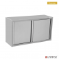 Preview: Wandhängeschrank Edelstahl 1500x400x660 mm mit Schiebetüren