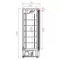 Preview: Kühlschrank 1 Glastür Schwarz Jde-600R Bl