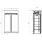 Preview: Kühlschrank 2 Glastüren Ins-1000R