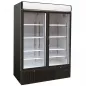Preview: Combisteel Glastürkühlschrank mit 2 Glastüren in schwarz | 1079 Liter