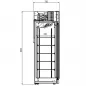 Preview: Combisteel Glastürkühlschrank schwarz mit 3 Flügeltüren und Werbedisplay | 1530 Liter