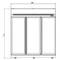 Preview: Combisteel Glastürkühlschrank mit 3 Glastüren | Silber | Werbedisplay | 1530 Liter | B1880 x T710 x H2092 mm