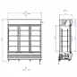 Mobile Preview: Combisteel Getränkekühlschrank schwarz mit 3 Glastüren | 1065 Liter