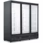 Mobile Preview: Combisteel Flaschenkühlschrank schwarz mit 3 klappbaren Glastüren | 1530 Liter