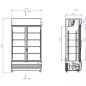 Preview: Kühlschrank 2 Glastüren Fcu-750