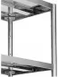 Preview: Regalsystem ECO 1800x500xH1800 mm Edelstahl – 4 verstärkte Böden