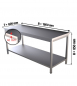 Preview: Edelstahl Arbeitstisch 180x60 cm mit Grundboden Preview: Edelstahl Arbeitstisch 180x60 cm mit Grundboden