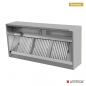 Preview: Dunstabzugshaube Box-Modell PREMIUM-GESCHWEISST 3800x1100x450mm Edelstahl