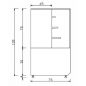 Preview: Fleischvitrine Statisch | B1500xT750xH1300 mm | Weiß-​​Schwarz