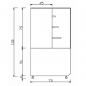 Preview: Fleischvitrine Statisch | B1100xT750xH1300 mm | Weiß-Schwarz