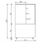 Preview: Fleischvitrine Statisch | B1250xT750xH1300 | Weiß-​Schwarz