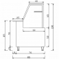 Preview: Fleischvitrine Umluftkühlung | B1250xT850xH1300 mm | Bordeaux-​​Schwarz