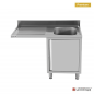 Preview: UNNINOX Spoeltafel 1200 × 700 mm, 1 spoelbak rechts