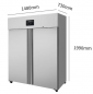 Preview: Kühlschrank 2 Türen 1200 l Edelstahl LED