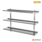 Preview: UNNINOX Wandregal 2000 × 300 mm, 3 Ablageebenen