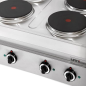 Preview: Elektroherd 650Line 4 Kochfelder Edelstahl Gusseisen 2,6 kW