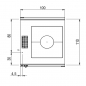 Preview: Gas-Glühplattenkochfeld auf Unterbau mit Türen | Bedienung beidseitig B1000xT1100xH870