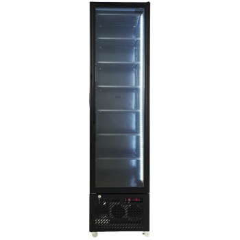 Preview: Tiefkühlschrank 1 Glastür Schwarz Nap-250F | Combisteel 7455.1930