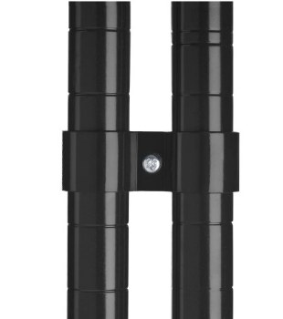 Preview: Satz mit 2 Schwarze Halterungen Zum Verbinden Der Regale für 7530.0025-0030-0035-0040 | Combisteel 7530.9005