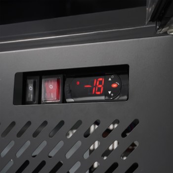 Preview: Tiefkühlschrank 1 Glastür Schwarz Nap-250F | Combisteel 7455.1930