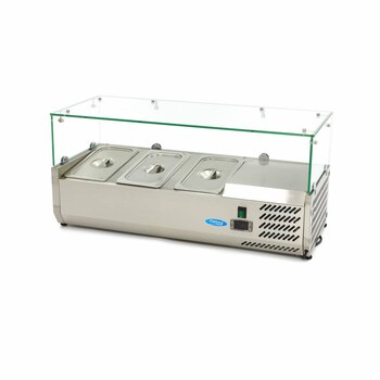 Preview: Maxima Aufsatzkühlvitrine · 95 cm · Passt 3 x 1/3 GN