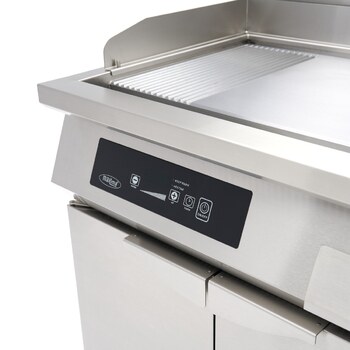 Preview: Maxima Induktions-Grillplatte 700 · Glatt & Gerillt · 10.000 W · Doppel · Mit Untergestell · 09371100